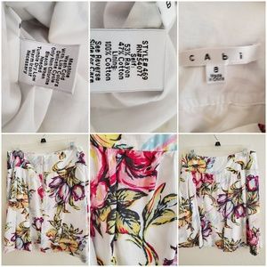 White skirt with flora design